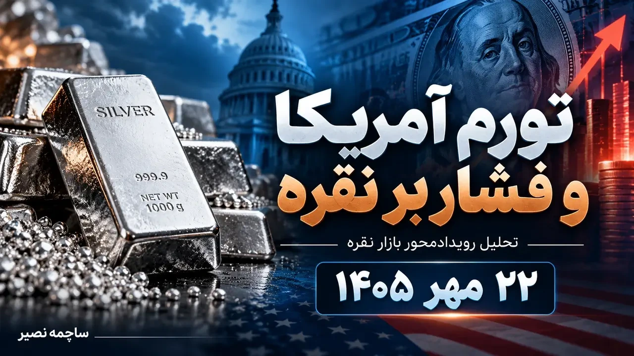 تورم آمریکا بالاتر از انتظار؛ آیا نقره حمایت ۵۸٫۵۰ دلار را از دست می‌دهد؟ | ۲۲ مهر ۱۴۰۵