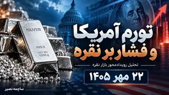 تورم آمریکا بالاتر از انتظار؛ آیا نقره حمایت ۵۸٫۵۰ دلار را از دست می‌دهد؟ | ۲۲ مهر ۱۴۰۵