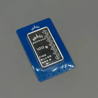 شمش نقره 100 گرمی عیار 999.9