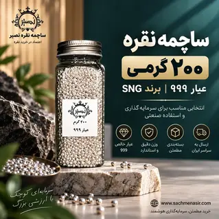 ساچمه نقره 200 گرمی عیار 999 برند SNG نصیر 