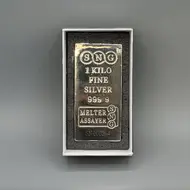 شمش نقره 1000 گرمی عیار 999.9 برند ساچمه نصیر