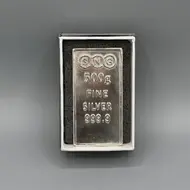 شمش نقره 500 گرمی عیار 999.9 برند نصیر