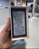 شمش نقره ۱۰۰۰ گرمی عیار 999.9 – تولید ساچمه نصیر